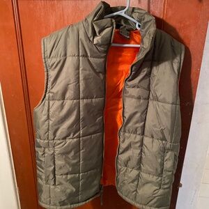 Kids boy green and orange vest